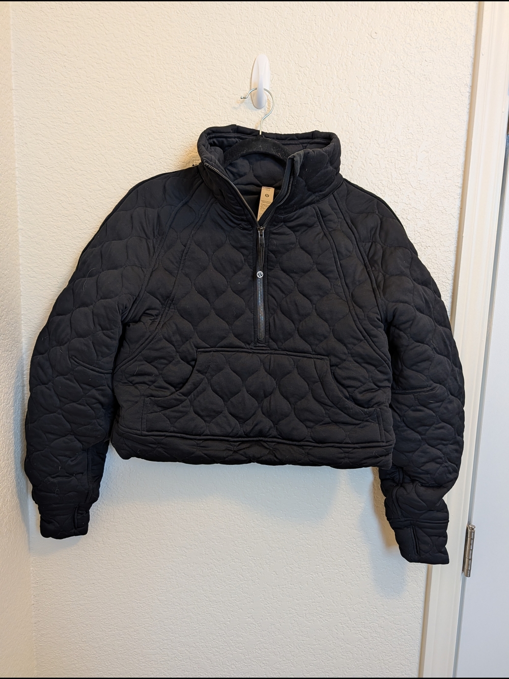 Lululemon Athletica Scuba Oversized Quilted Half-Zip XS/S BLACK